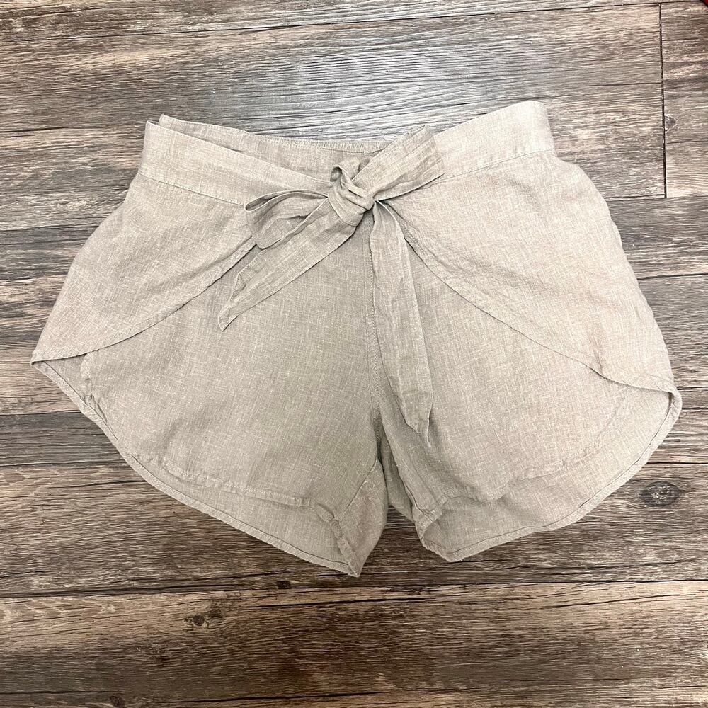 Patagonia Garden Island Short XS Beige Linen Hemp Tie Waist Coastal Summer Beach - Picture 2 of 11